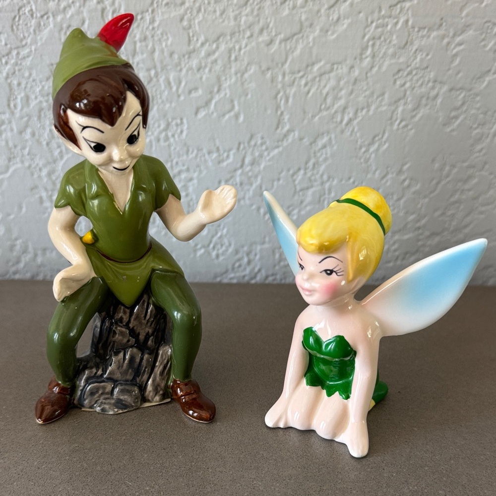 ✨ Vintage Disney Japan Peter Pan & Tinker Bell Figurines ✨